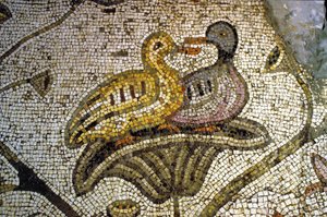 Detalje fra Tabgha-mosaikken af Unknown